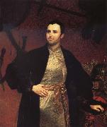 Karl Briullov, Portrait of Prince Mikhail Obolensky